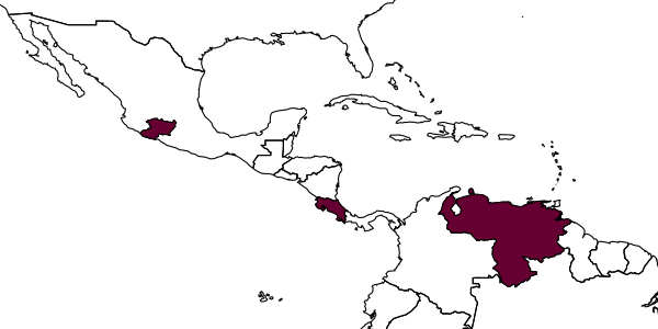 map of Clydonium garitai     Gauld, 1991
